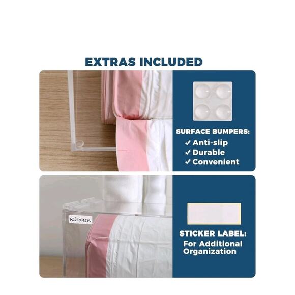 Trash Bag Kitchen and Bathroom Organizer - Large Garbage Bag under Sink Dispense - Picture 6 of 9